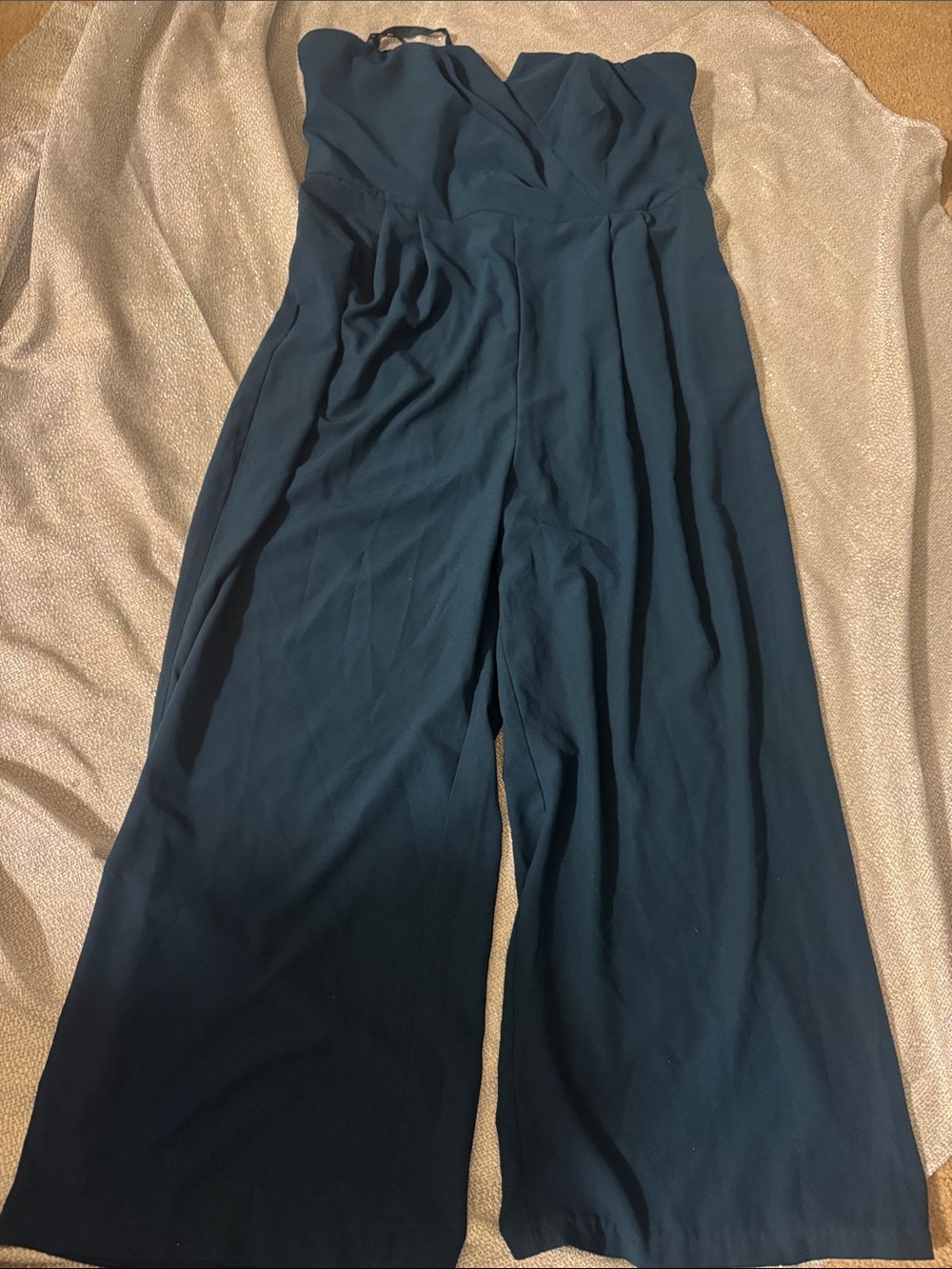 City Chic Teal Wide-Leg Jumpsuit